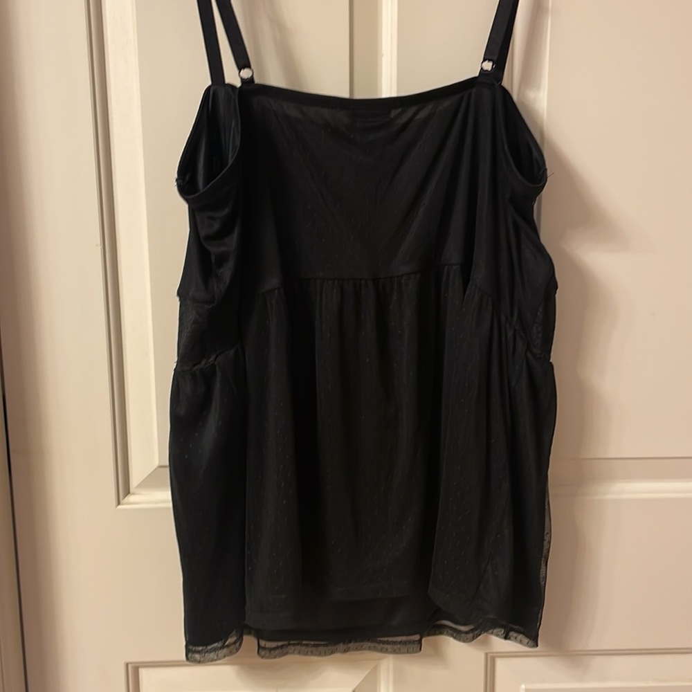 Torrid Lace and Tulle Black Tank Top Cami Size 3 - Picture 7 of 12